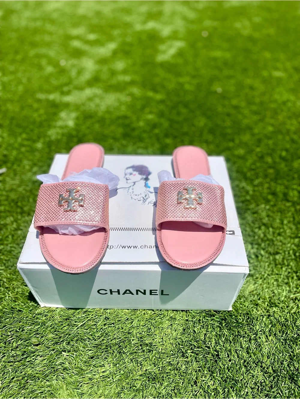 Tory Burch Pink Everly Sandals - Picture 3 of 4